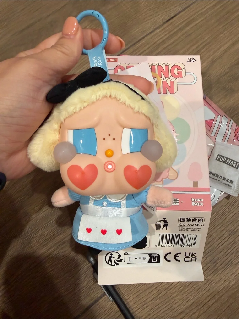 Crying Again It’s Alice PopMart plush keychain